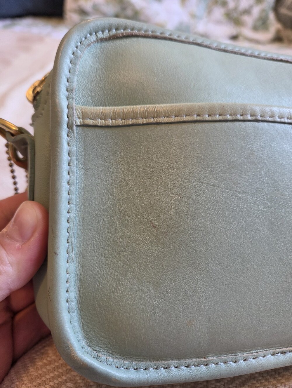 Vintage Coach Carnival Bag, Aqua - Picture 6 of 16